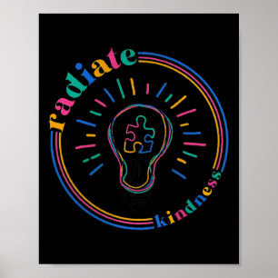 Radiergeist Retro Light Bulb Puzzle Autismus Aw Poster