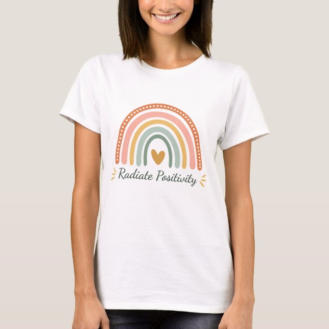 Radierposition Boho Regenbogen Inspiration T-Shirt (Vorderseite)
