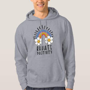 Radierposition Farbiger Regenbogen und Blume Hoodie