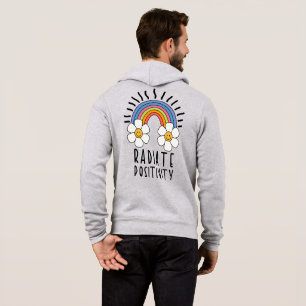 Radierposition Farbiger Regenbogen und Blume Hoodie