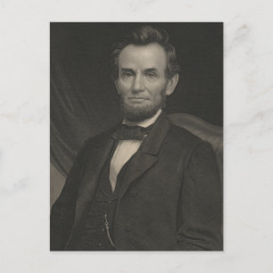 Radierung von Abraham Lincoln Postkarte
