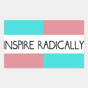 Radikalaufkleber inspiriert rechteckiger aufkleber