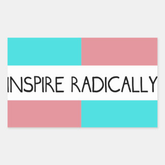 Radikalaufkleber inspiriert rechteckiger aufkleber