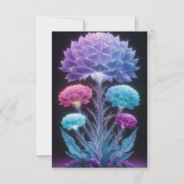 Radikale Botanicals: Neon and Pastel Bloom Art Dankeskarte