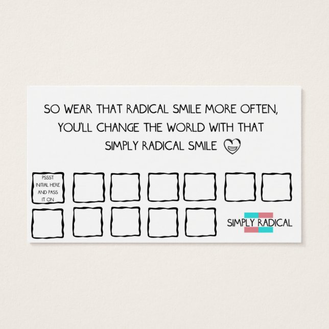 Radikale LächelAffirmationen (Rückseite)