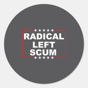 Radikale linke S-Shirts Ich bin radikale linke S-L Runder Aufkleber