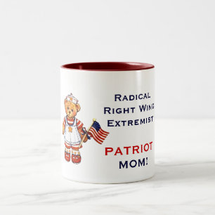 Radikale rechter zweifarbige tasse