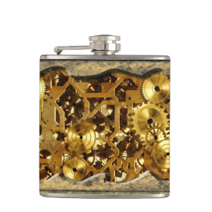 Radikale Steampunk 10 eingewickelte Flasche Flachmann
