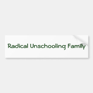 Radikale Unschooling Familie Autoaufkleber