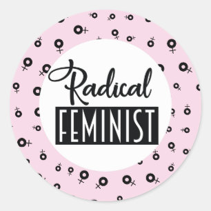 Radikaler Feminist Runder Aufkleber
