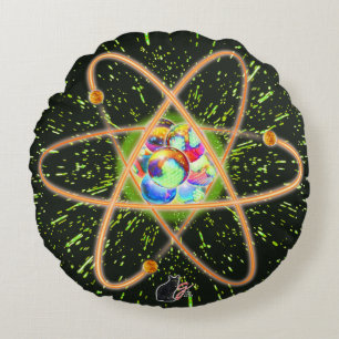 Radikales Atomrunder Kissen