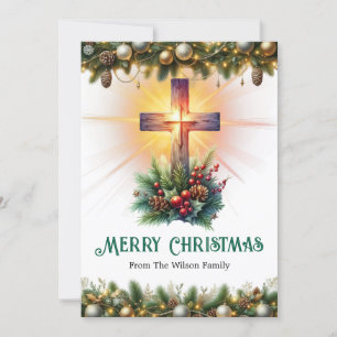 Radikales Kreuz mit warmem Glühen, Weihnachten
