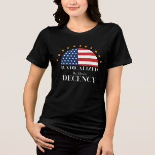Radikalisiert durch Basic Decallé USA Flag Tri-Blend Shirt