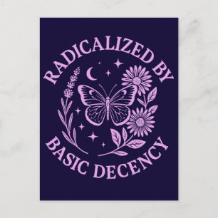 Radikalisiert durch einfachen Anstand Feiertagspostkarte