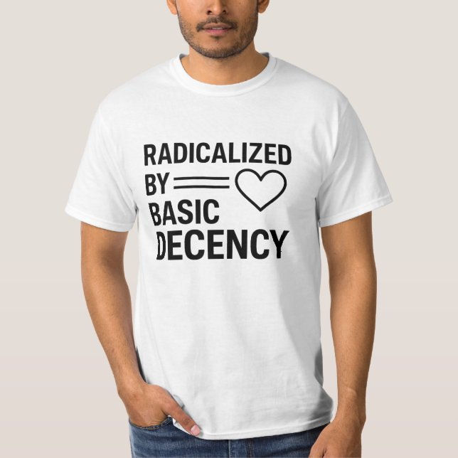 Radikalisiert durch einfaches Design, Quotenaktivi T-Shirt (Vorderseite)