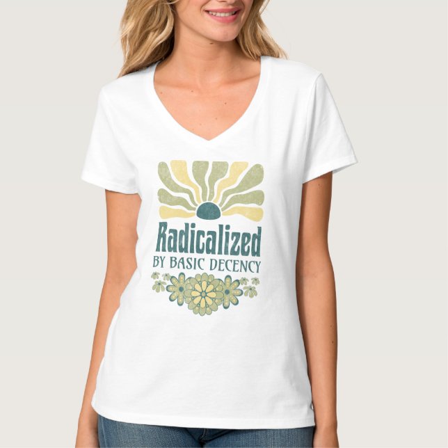 Radikalisiert durch grundlegende Dekonzentration T-Shirt (Vorderseite)