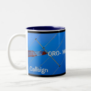 Radio amateur QRO et tasse 2 d'indicatif d'appel