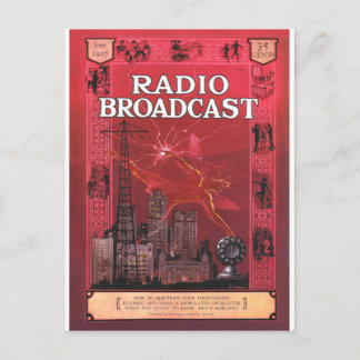 Radio Broadcast-Red Postkarte