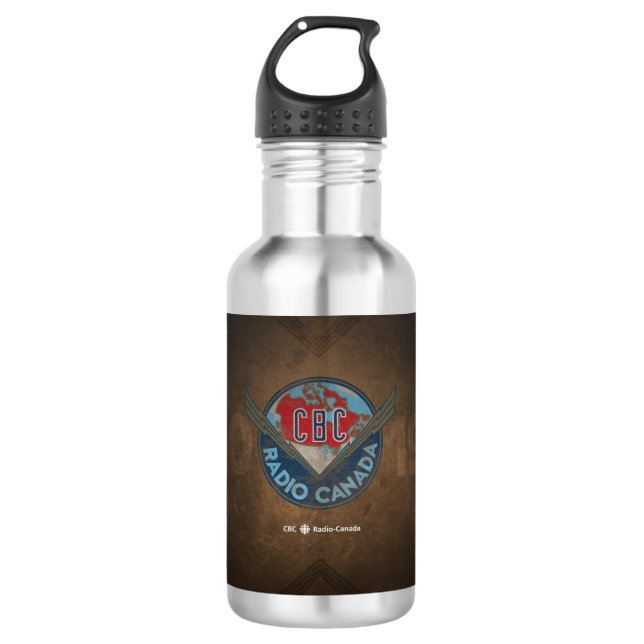 Radio-Canada Rétro 1940s Logo Bouteille d'eau (Devant)