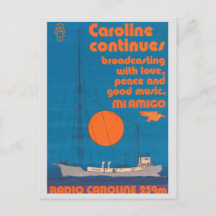 Radio Caroline 259 - Mi Amigo Schiff Postkarte