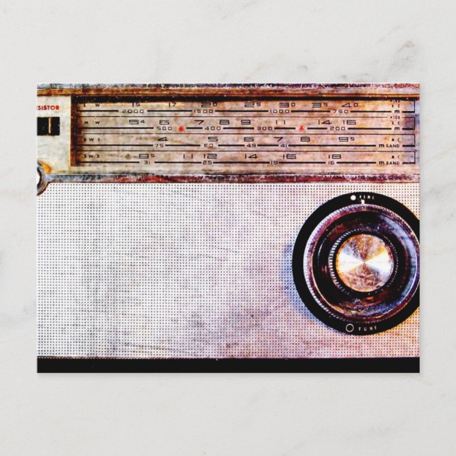 Radio der 70er postkarte (Vorderseite)