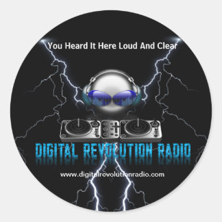 Radio der digitalen Revolution 3" Rundglanz-Aufkle Runder Aufkleber