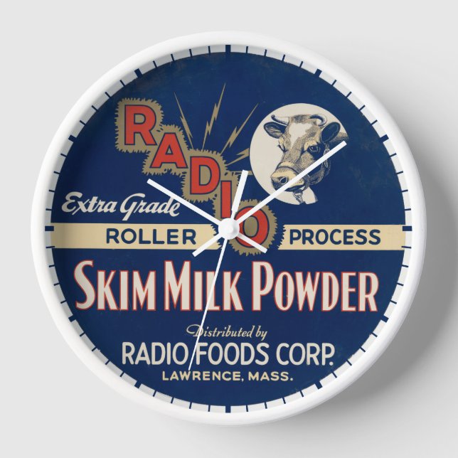 Radio Extra Grade Roller Process Magermilchpulver. Uhr (Vorderseite)