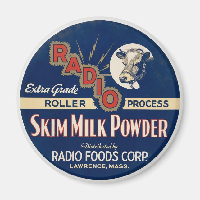 Radio Extra Grade Roller Process Skim Milk Pulver. Magnet (Vorne)