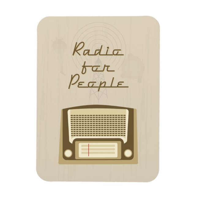 Radio für Menschen Magnet (Vertikal)