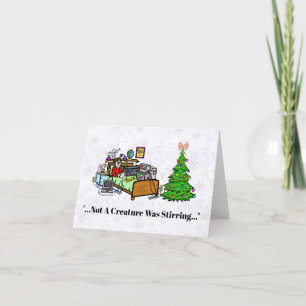 Radio Ham Opérateur Dans Lit Carte de Noël