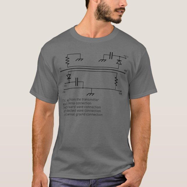 Radio Ham Radio SWR Meter Geschenk für Amateurfunk T-Shirt (Vorderseite)