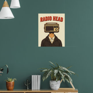 RADIO HEAD – Affiche Rétro Surréaliste Vintage