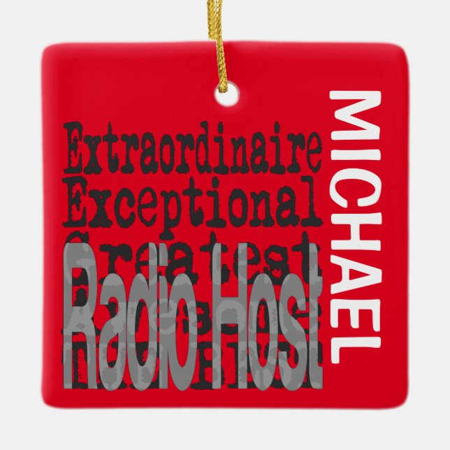 Radio Host Extraordinaire CUSTOM Keramikornament (Vorderseite)