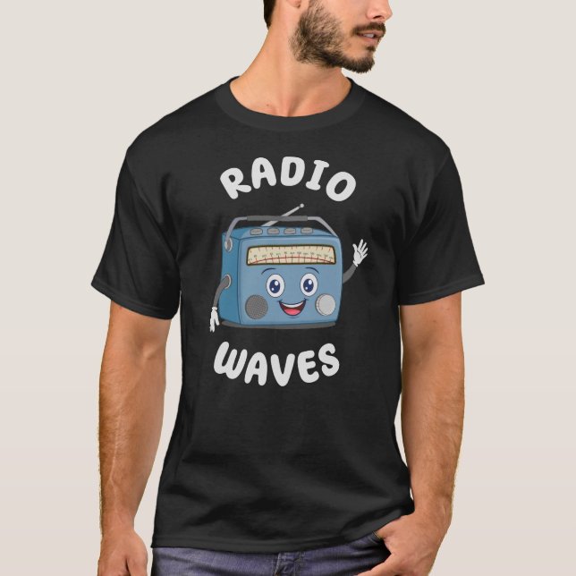 Radio Waves Niedlich Cartoony Radio Geeks T-Shirt (Vorderseite)