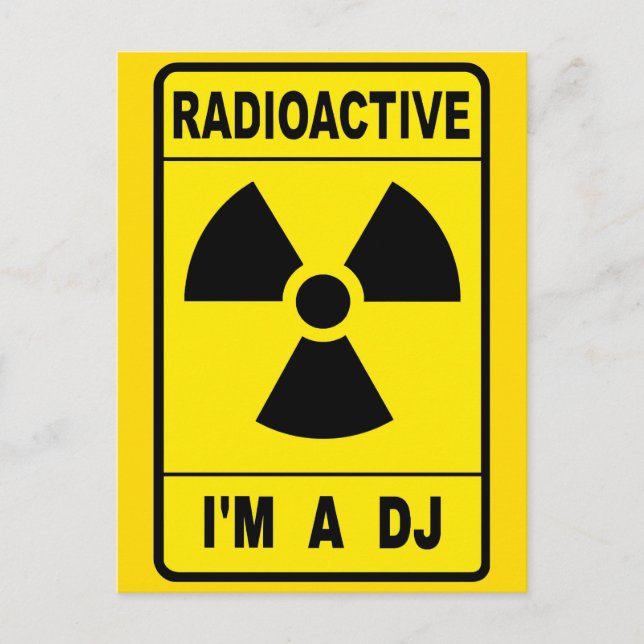 Radioactive DJ Postkarte (Vorderseite)