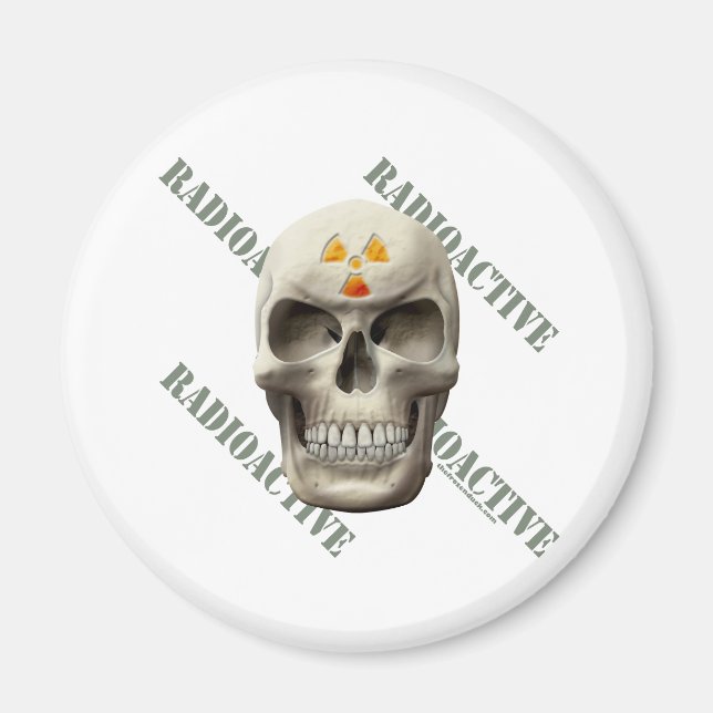 Radioactive Evil Skull Magnet (Vorne)