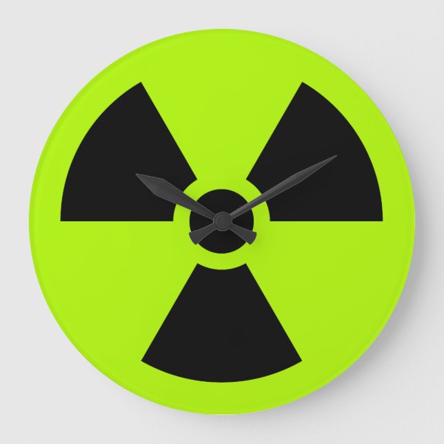 Radioactive Große Wanduhr (Vorderseite)