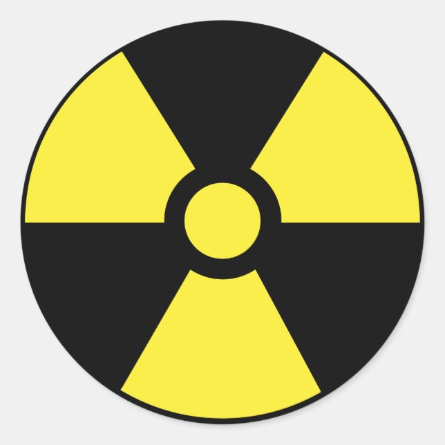 Radioactive Symbol Sticker (Vorderseite)