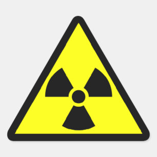 RadioActive-Warnaufkleber Dreieckiger Aufkleber