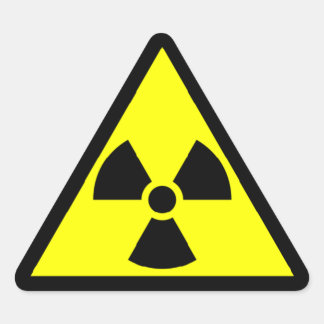 RadioActive-Warnaufkleber Dreieckiger Aufkleber
