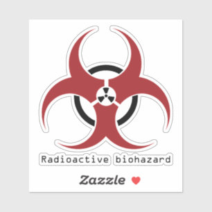 radioaktive Biogefährdung Aufkleber