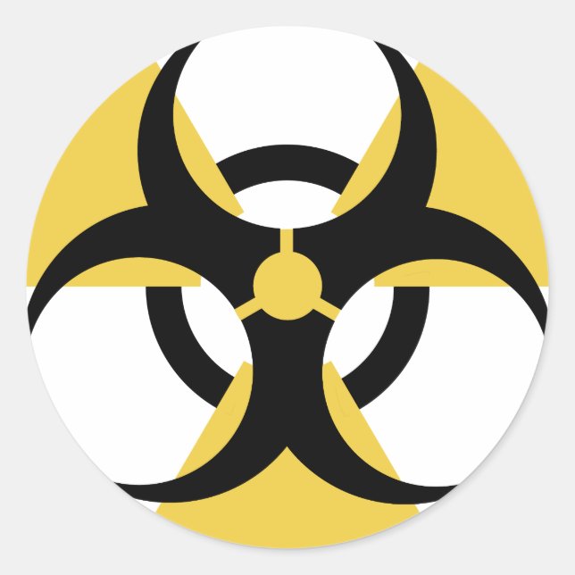 Radioaktive Biogefährdung Runder Aufkleber (Vorderseite)