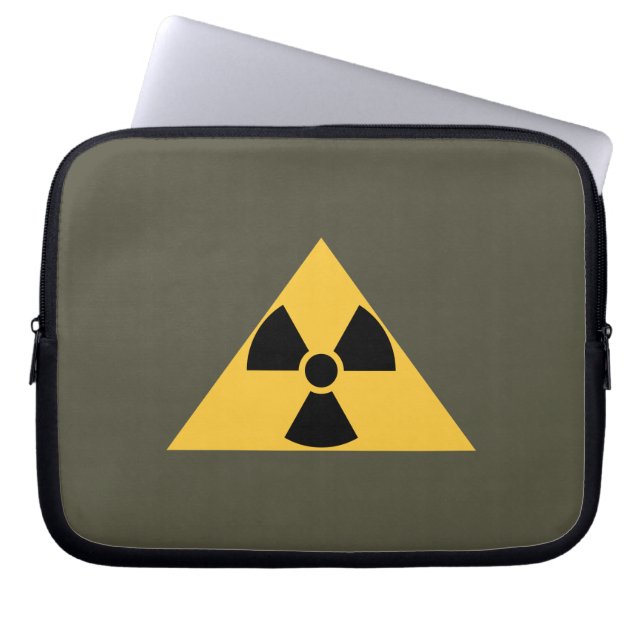 Radioaktive Emblem-Laptop-Hülse Laptopschutzhülle (Vorderseite)