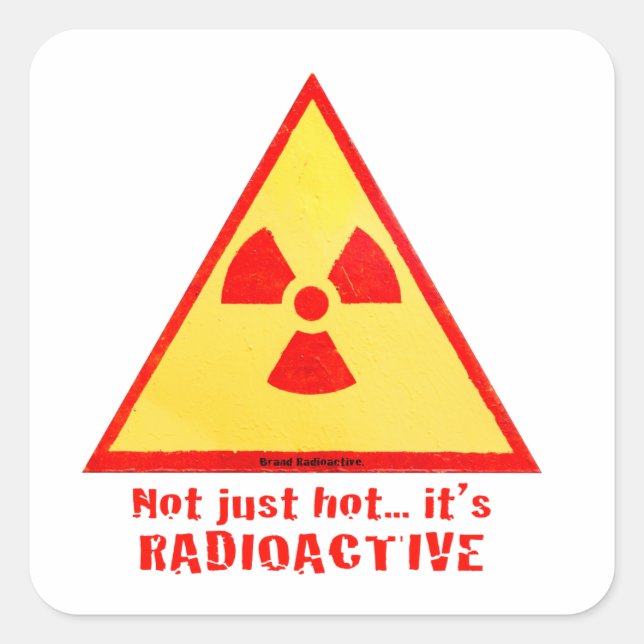 Radioaktive Marke Quadratischer Aufkleber (Vorderseite)