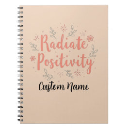 Radioaktive Positivität Floral Sunray Personalisie Notizblock