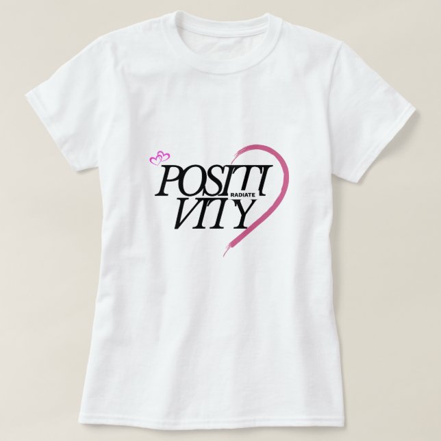 Radioaktive Positivität - Minimales Herz T-Shirt (Design vorne)