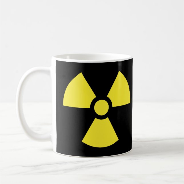 Radioaktive Symbol-Tasse Kaffeetasse (Links)