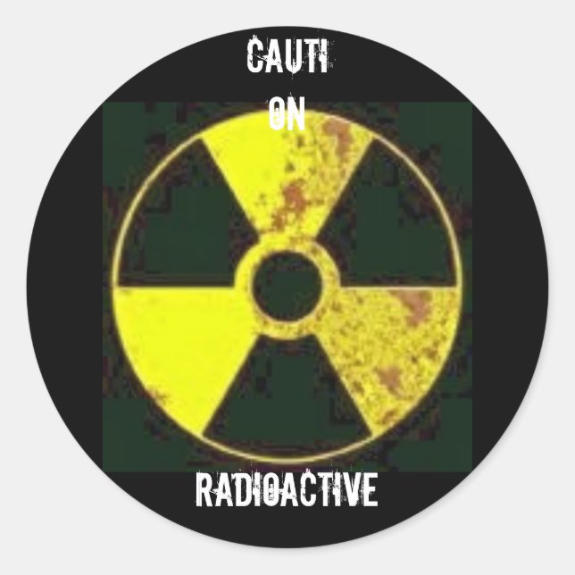 Radioaktiver Aufkleber (Vorderseite)