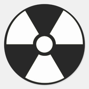 Radioaktiver Aufkleber des Symbol-B&W