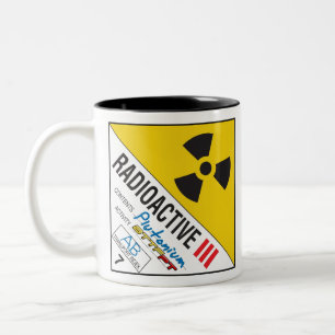 Radioaktiver Becher Zweifarbige Tasse